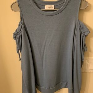 Cold shoulder sweatshirt top